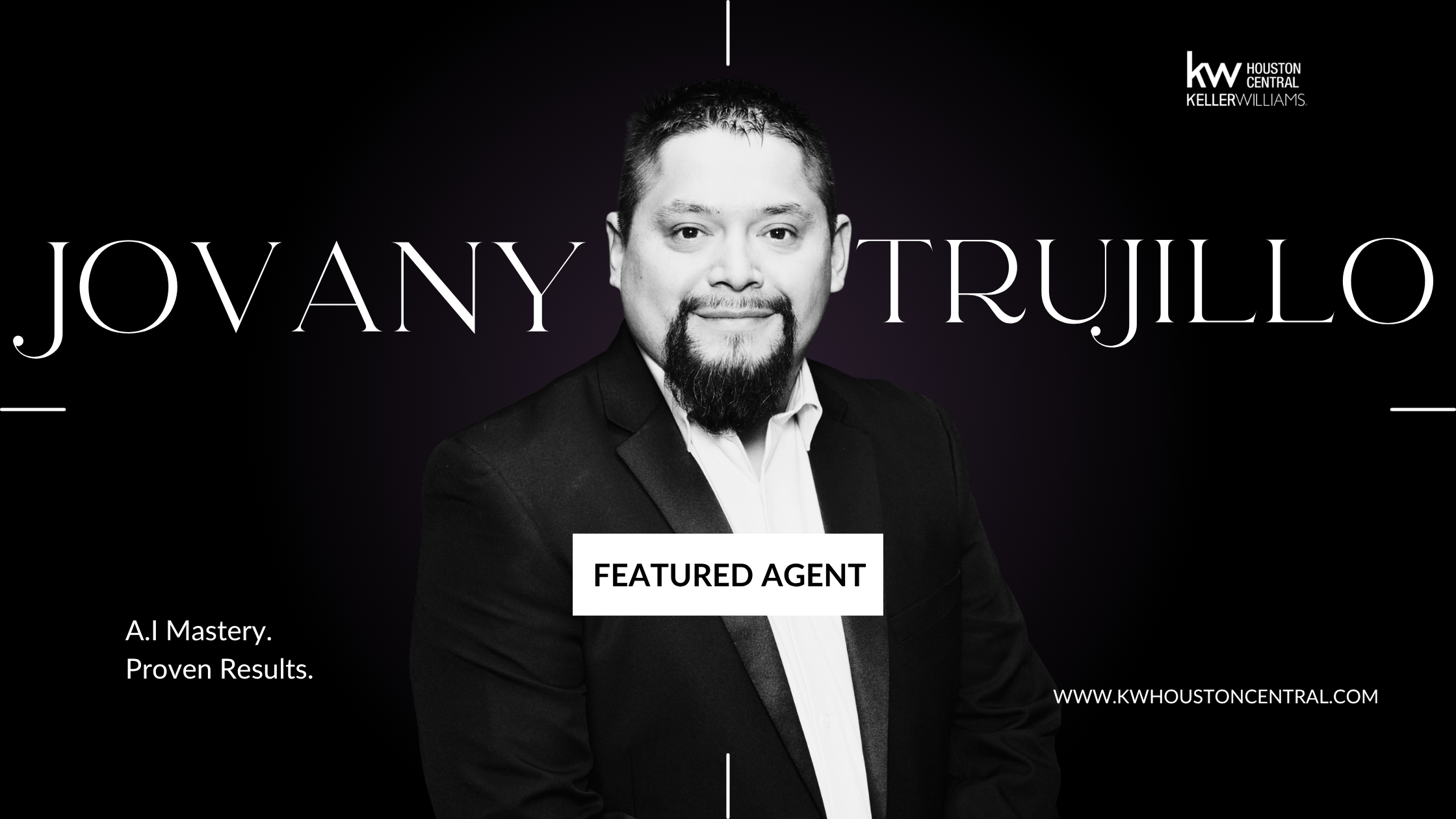 Jovany Trujillo Keller Williams Houston Central featured agent speaking at a sales meeting about real estate AI tools.