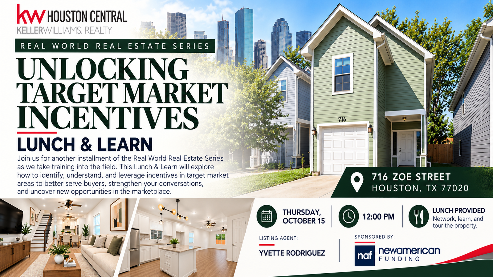 Real estate agents participating in hands-on training at 716 Zoe Street listing in Houston.